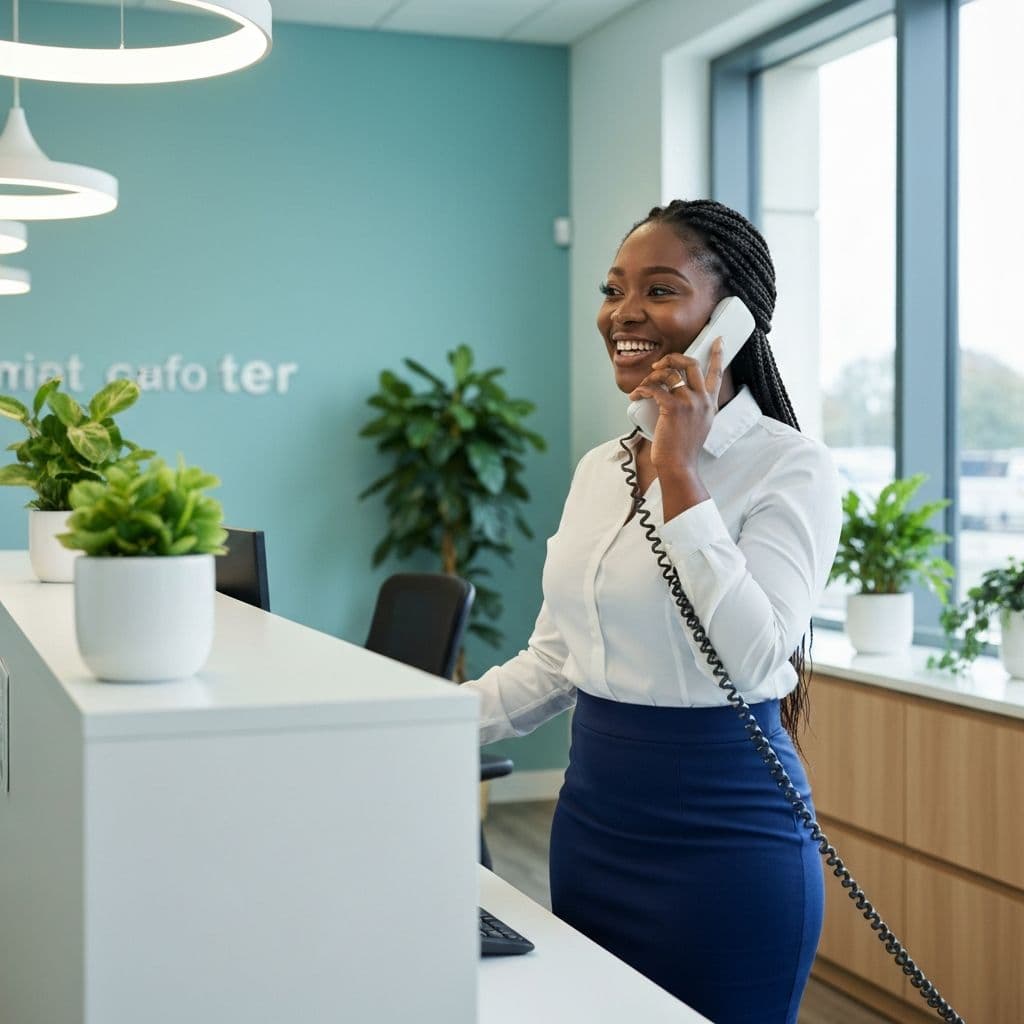 Our friendly care coordinator ready to help families